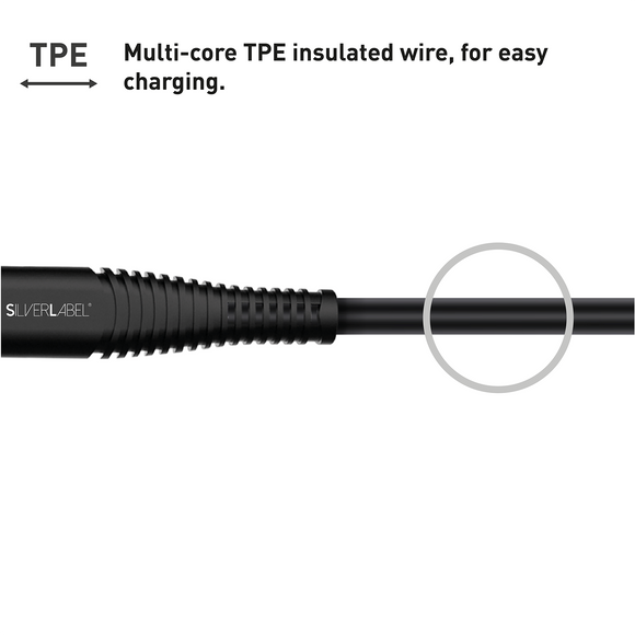 SilverLabel 1m USB-C to USB-C Cable Black