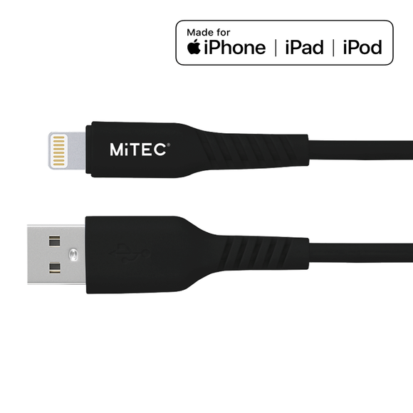 MiTEC MiPOWER Lightning to USB-A Cable - 2m - Black