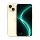 Photo of iPhone 15 yellow with mint+ wallpaper